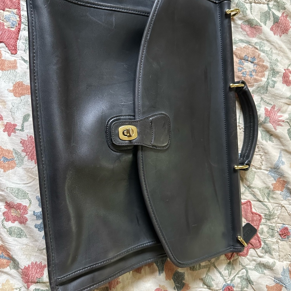 Coach Black and Gold Executive Briefcase